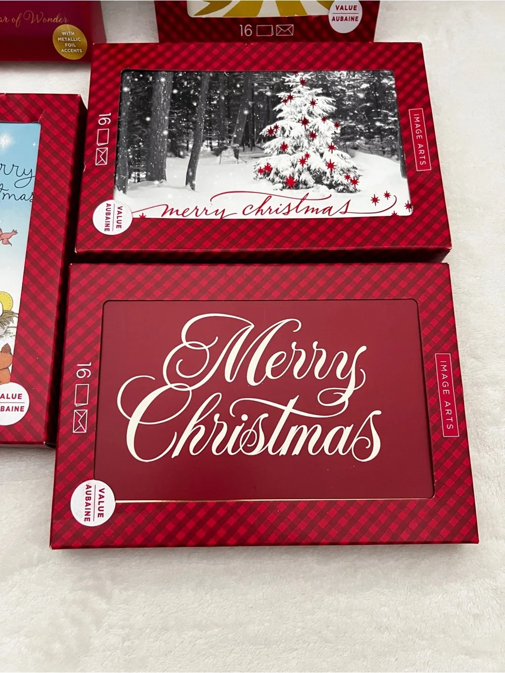 Lot of Five Christmas Holiday Cards 16 count in each box